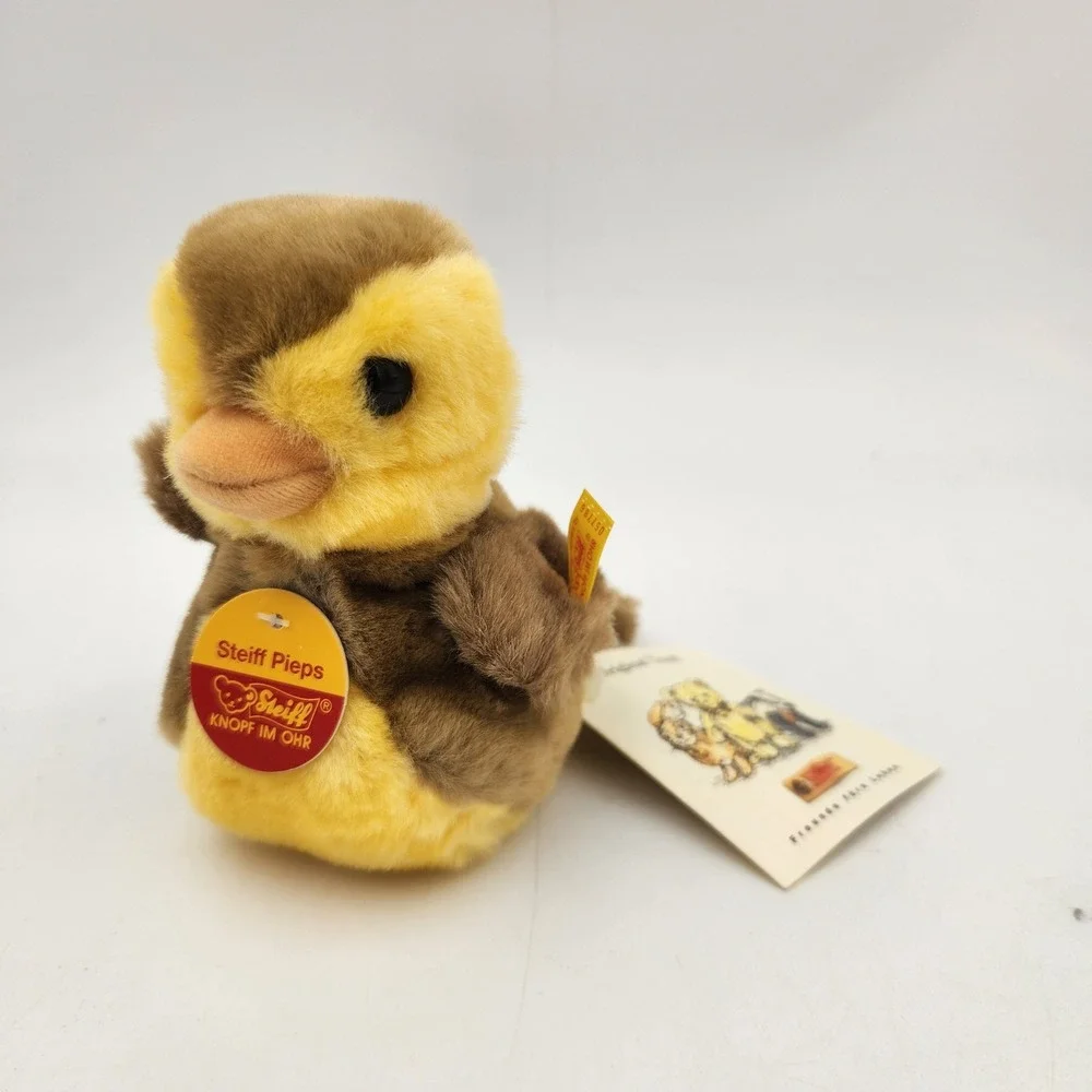 Steiff Pieps Goldammer 12 Yellow Bird Plush 057786 Made in Germany Button in Ear